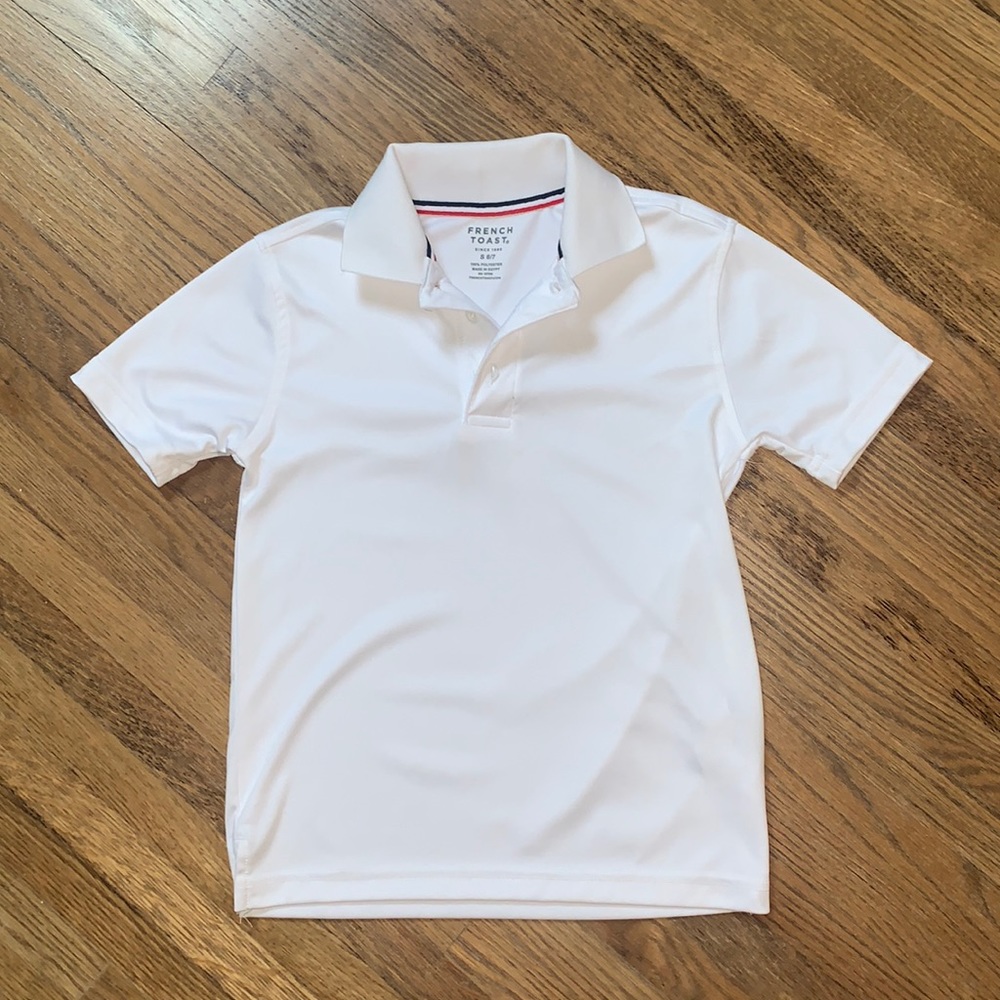 Boys small (6/7) white polo shirt by French Toast.  Like new condition.